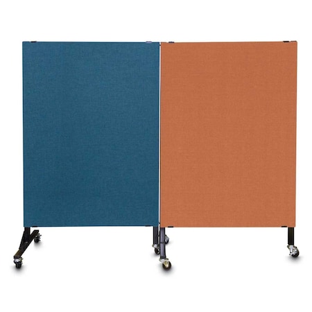 United Visual Products Enclosed Corkboard, 3 Door, 96"x48", 4" Fra UV3420-BLACK-SURF
